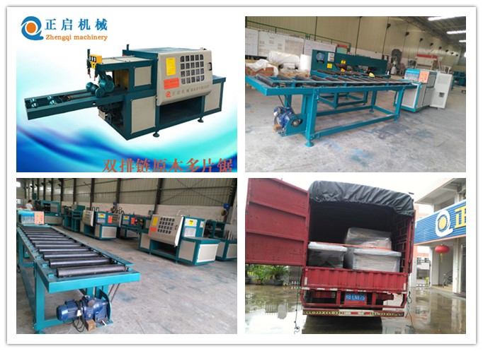 2018年6月發往韶關--雙排鏈原木多片鋸、進料架、出料架