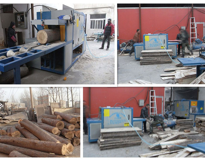 原木多片鋸-多片鋸-圓木多片鋸-河南鄭州市400型機加工現場